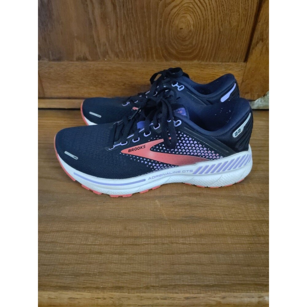 Brooks Womens Adrenaline GTS 22 Blue Running Shoes Sneakers Sz 6 M